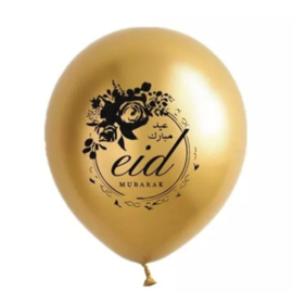 Ballonnen Eid partyzz mix goud zwart (5st)