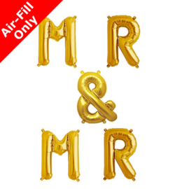 Folie ballon Mr & Mr  goud