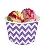 Treat cups purple chevron (20st)