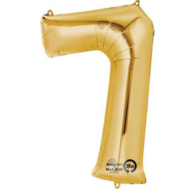 XL foil balloon gold number 7