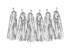 DIY tassels silver foil (5st)