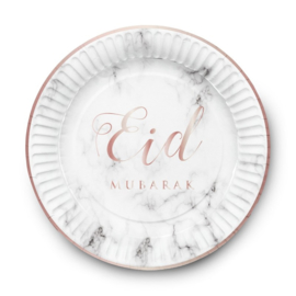 Paper plates Eid marble
