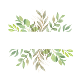 Gepersonaliseerde stickers groen blad ovaal (18st)