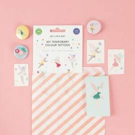 Paper gift bags pink white stripes (10pcs)