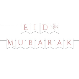 Lettervlaggen Eid Mubarak rose gold foil