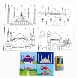 Coloring set mosque