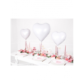 Foil heart White 18"