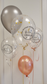 Eid balloons Partyzz mix silver confetti (5pcs)