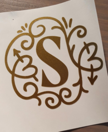 Monogram vinyl sticker (pst)