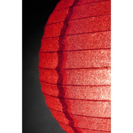 Lampion  rood glitter 25 cm