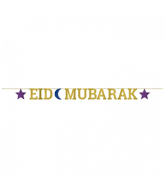 Ribbon letter banner Eid glitter