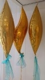 Foil balloon curve gold large