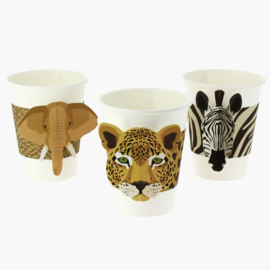 Paper cups safari/jungle (6pcs)