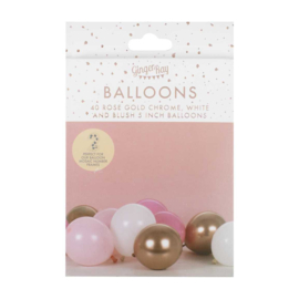 Ballonnen set mini ballonnen pink (40st)