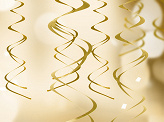 Plastic swirls gold (5pcs)