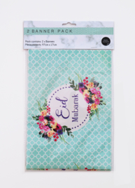 Banner Eid flowers mintgroen