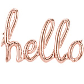 Phrase balloon HELLO rose gold