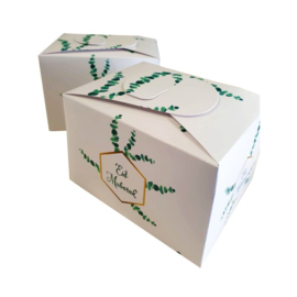 Snack box Eid green leaf