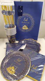 Eid feest set blauw/goud (7-delig)