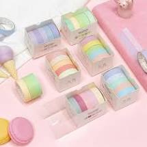 Pastel blauwe washi tape (5st)