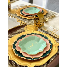 Dessert plates Eid mint green (8pcs)