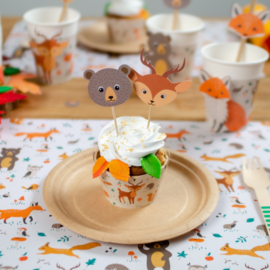 Cupcake set woodland (12pcs)