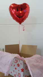 Folie ballon XL hart rood 24"