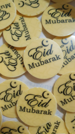 Chocolade schijfjes Eid Mubarak (12st)