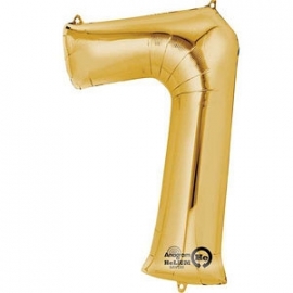 Cijfer ballon 7 goud (42cm)