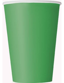 Paper cups green large (8pcs)