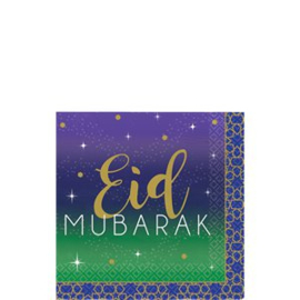 Eid paper napkins blue gold(16pcs)