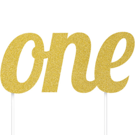 Cake topper ONE gold