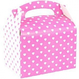 Party box pink white hearts