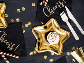 Paper plates gold glam stars (6pcs)