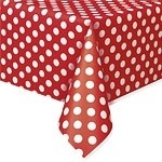 Tablecover apple red polka dots