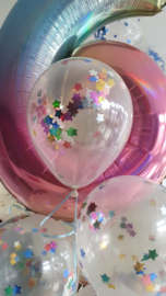 Helium filled confetti balloons (ea)