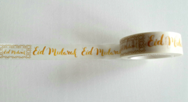 Washi tape Eid goud wit (pst)