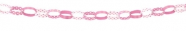 DIY paper chain pink polka dot