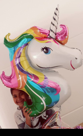 Super shape unicorn foil balloon pastel