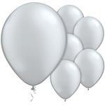 Ballonnen zilver metallic (10st)