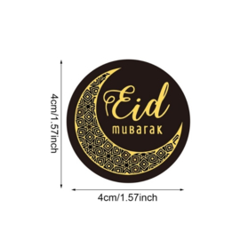 Stickers Eid Mubarak black gold (20pcs)