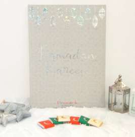 Ramadan chocolate countdown calendar silver iridescent