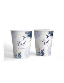 Paper cups Eid peony blue (6pcs)