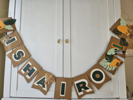 Personalised bunting  Junge safari theme