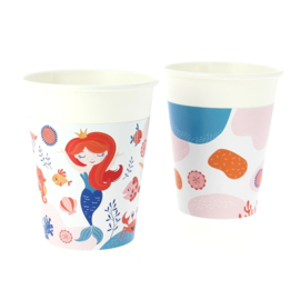 Paper cups mermaid (6pcs)