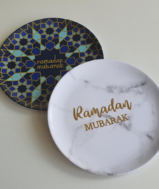 Melamine plate Ramadan marble (ea)