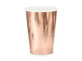 Paper cups rose gold (6pcs)