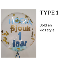 XL bubble balloon with text or name