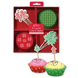Cupcake wrappers & toppers Christmas
