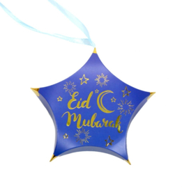 Eid gift box star blue
